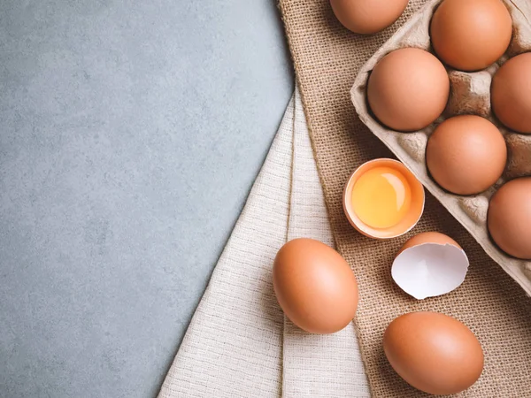 Konsep bahan pangan telur ayam organik — Stok Foto