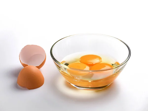 Organic chicken eggs food ingredients concept — Stock Photo, Image