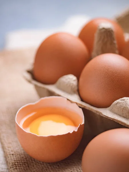 Konsep bahan pangan telur ayam organik — Stok Foto