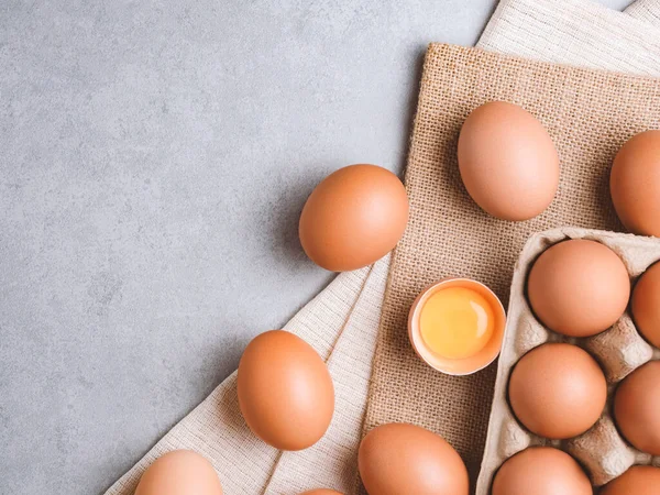 Konsep bahan pangan telur ayam organik — Stok Foto