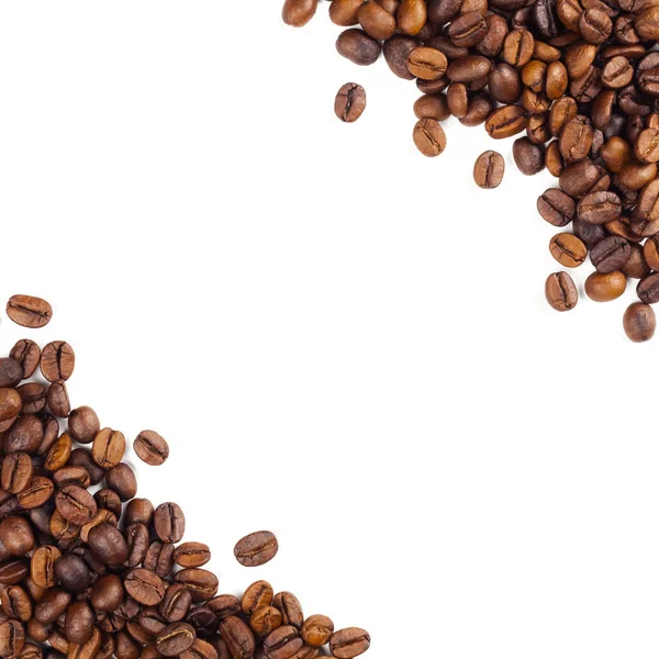 Close Top View Roasted Thai Coffee Beans Empty Area Copy — Stock Photo, Image