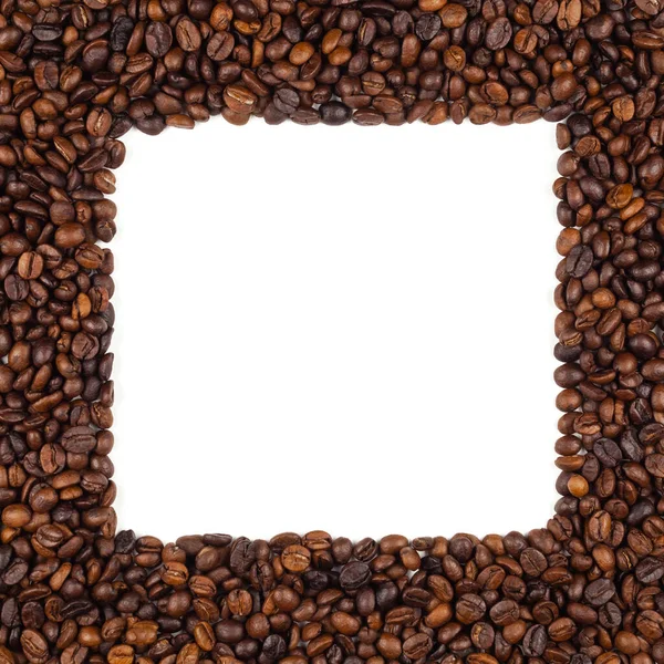 Close Top View Roasted Thai Coffee Beans Empty Area Copy — Stok Foto