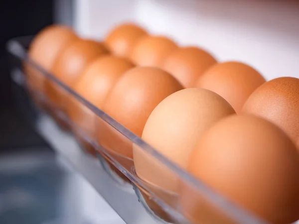 Telur Ayam Organik Adalah Salah Satu Bahan Makanan Kompartemen Telur — Stok Foto