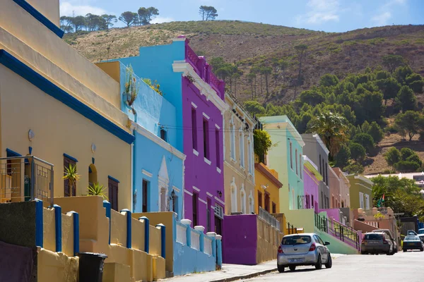 The Bo-Kaap in Cape Town is known for its brightly painted houses Stock Picture