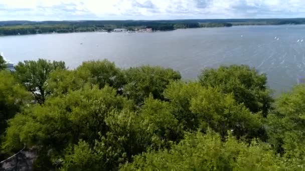 Dammen med vacker utsikt — Stockvideo