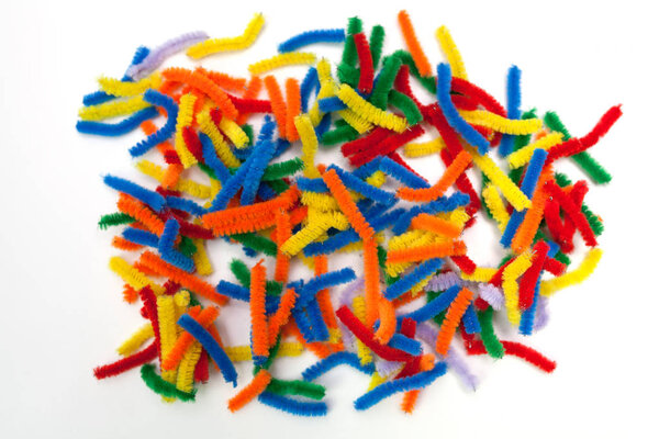 Beautiful colorful brushes on a white background