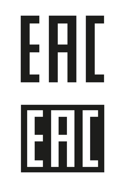 EAC EurAsian Conformity mark. Packaging symbol. Vector