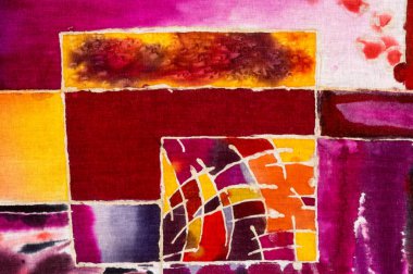 Kareler, renkli soyutlama, parça, sıcak batik