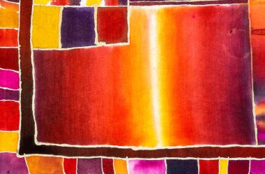 Kareler, renkli soyutlama, parça, sıcak batik