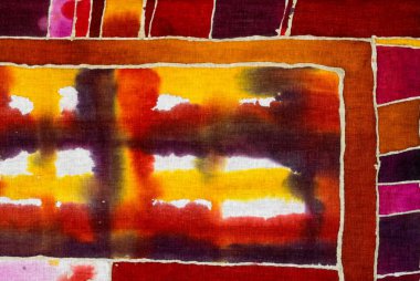 Kafesler, renkli soyutlama, parça, sıcak batik