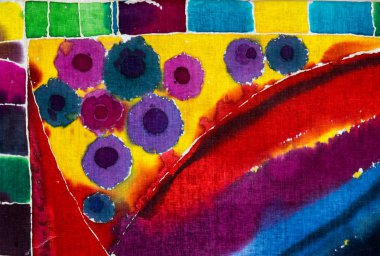 Renkli soyutlama, parça, sıcak batik