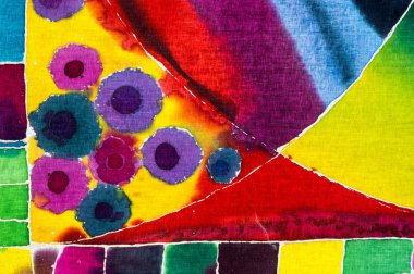 Renkli soyutlama, parça, sıcak batik