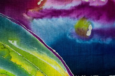 Renkli soyutlama, parça, sıcak batik