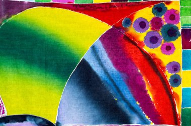Renkli soyutlama, parça, sıcak batik