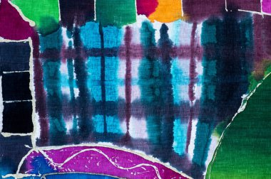 Kafesler, renkli soyutlama, parça, sıcak batik