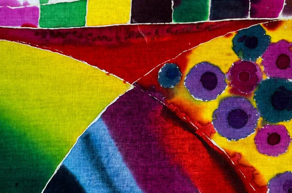 Kleurrijke abstractie, fragment, hete batik — Stockfoto