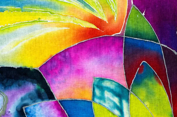 Pétalos, abstracción colorida, fragmento, batik caliente — Foto de Stock