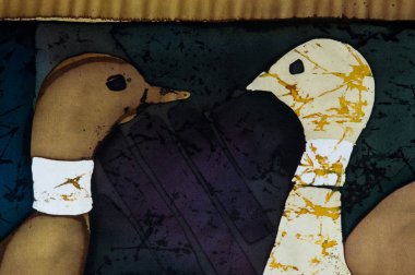 Güvercinler, parça, sıcak batik, arka plan dokusu