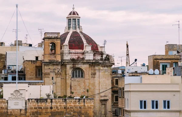 Boční Pohled Kostel Neposkvrněného Početí Panny Marie Malta — Stock fotografie