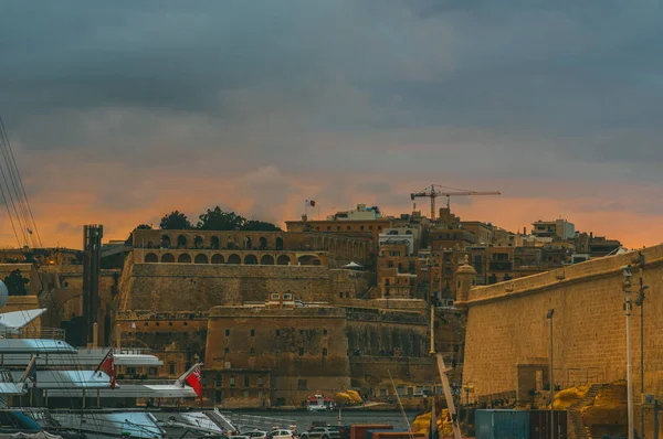 Valletta Evening View Birgu Malta — Stock Photo, Image