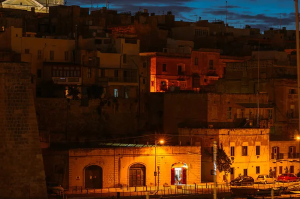Noc Senglea Malta — Stock fotografie