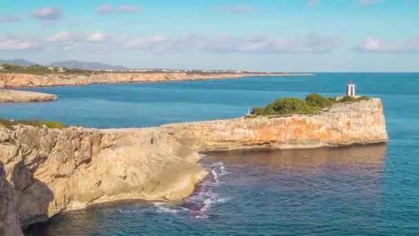 Porto Cristo Mallorca krajobraz portu upływ czasu — Wideo stockowe