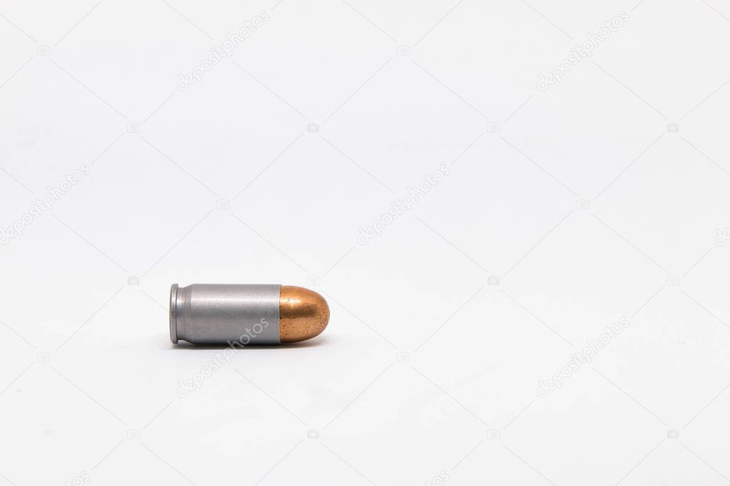 Bullet gun isolated on white background