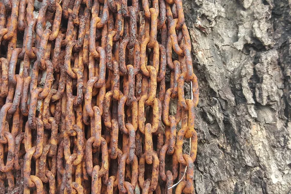 Παλιά σκουριασμένα αλυσίδες closeup υφή βρώμικο χάλυβα Εικόνα Αρχείου