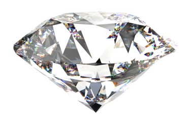 Büyük açık izole elmas. 3D