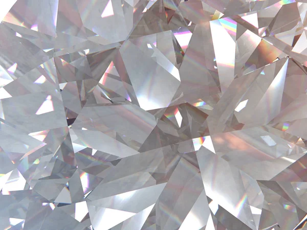 Слоистые текстурные треугольные алмазы или кристаллические формы фона. Модель 3D рендеринга — стоковое фото