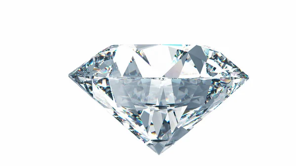 Grand diamant clair isolé. 3d — Photo