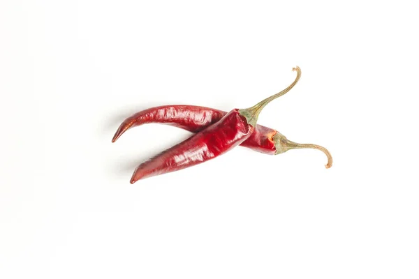 Dried red hot chili pepper isolated — Stock Photo, Image