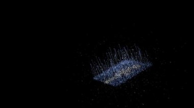 A motion graphic video animatio Facebook social media website. Logo with moving lines, dots and particles