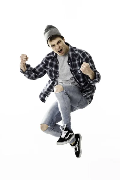 Jovem homem jumper — Fotografia de Stock