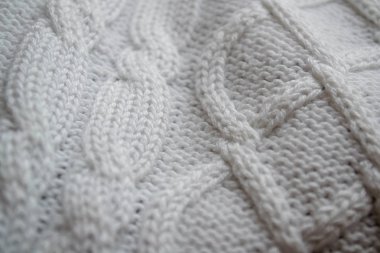 Dokuma yün doku detay. Kumaş beyaz arka plan
