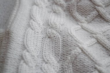 Dokuma yün doku detay. Kumaş beyaz arka plan