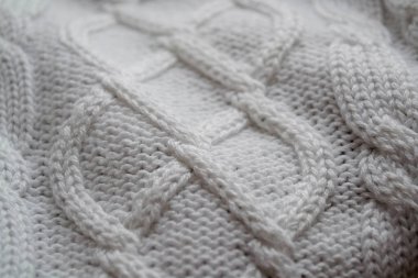 Dokuma yün doku detay. Kumaş beyaz arka plan