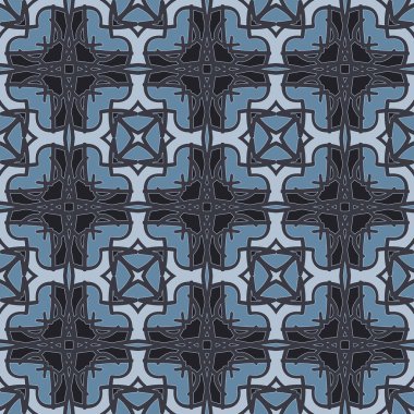 Desen sorunsuz doku vektör arka plan soyut geometrik tasarım. Modern kumaş grafik Tekstil beyaz çizgi zemin dekorasyon illüstrasyon. Yazdırma süs siyah retro kiremit tekrar öğesi sanat.