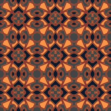 Desen sorunsuz doku vektör arka plan soyut geometrik tasarım. Modern kumaş grafik Tekstil beyaz çizgi zemin dekorasyon illüstrasyon. Yazdırma süs siyah retro kiremit tekrar öğesi sanat.