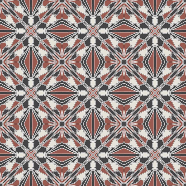 Desen sorunsuz doku vektör arka plan soyut geometrik tasarım. Modern kumaş grafik Tekstil beyaz çizgi zemin dekorasyon illüstrasyon. Yazdırma süs siyah retro kiremit tekrar öğesi sanat.