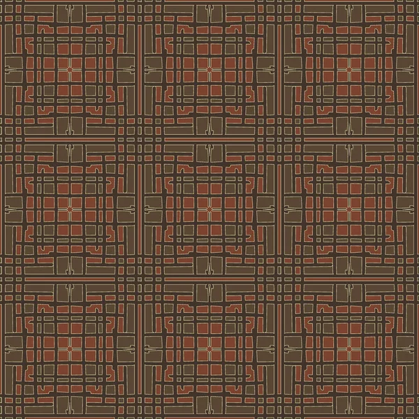 Tekstura wektor tle streszczenie geometryczny wzór. Nowoczesne tkaniny graficzny włókienniczych Biała linia ozdoba ilustracja. Wydruku ornament czarny retro dachówka element powtarzać sztuki. — Wektor stockowy