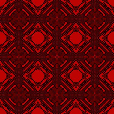 Desen sorunsuz doku vektör arka plan soyut geometrik tasarım. Modern kumaş grafik Tekstil beyaz çizgi zemin dekorasyon illüstrasyon. Yazdırma süs siyah retro kiremit tekrar öğesi sanat.