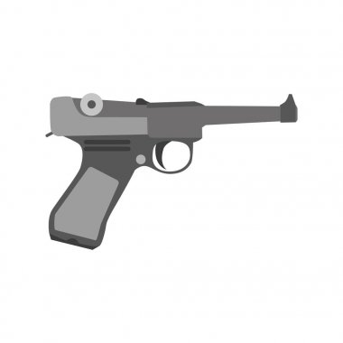 Silah retro vektör vintage kovboy sanat gangster illüstrasyon tabanca silah