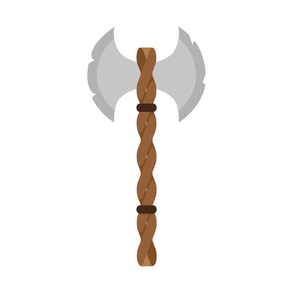 Viking axe vector illustratie slag wapen oude krijger geïsoleerd middeleeuwse — Stockvector