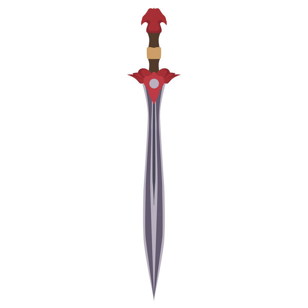 Sword vector icon illustration medieval weapon knight design war