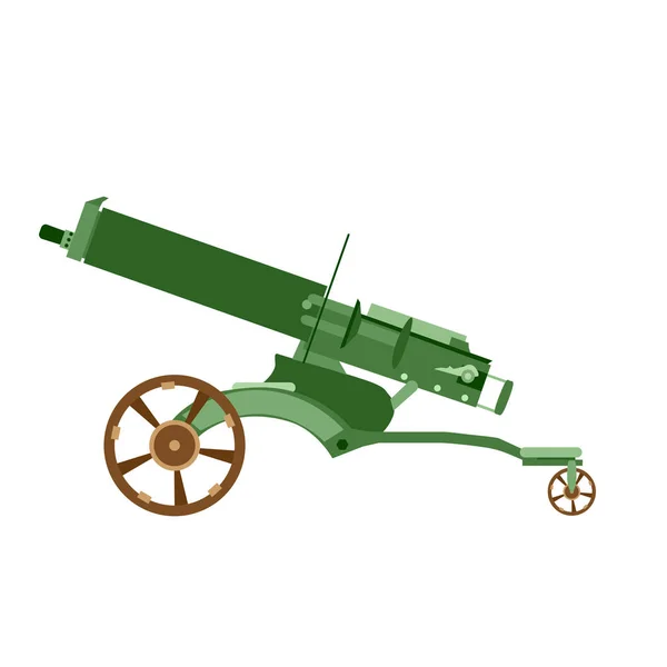 Canon artillerie canon vecteur guerre vieille arme armée illustration militaire — Image vectorielle