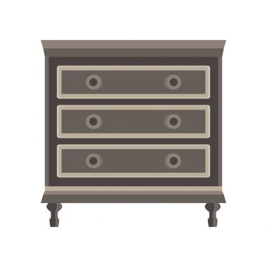 Çekmece şifoniyer vektör Oda dolap çizgi film izole düz simgesi