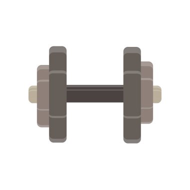 İzole Fitness beyaz ekipman egzersiz jimnastik salonu dumbbell vektör