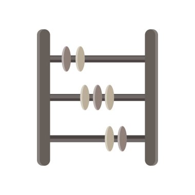 Abaküs vektör düz simgesi izole. Eğitim aracı tasarım aritmetik