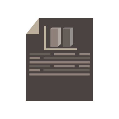 Belgeyi simge vektör sözleşme kağıt kalem düz işaret yazma